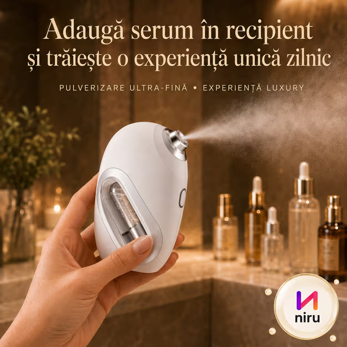 Pulverizator facial pentru ser – NIRU NanoMist