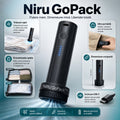 Pompă electrică de vid pentru haine NIRU GoPack, compactă și portabilă, cu încărcare USB-C pentru călătorii, negru