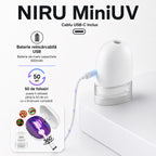 Sterilizator UV portabil pentru periuța de dinți NIRU MiniUV, baterie 500 mAh reîncărcabilă USB-C, până la 50 de utilizări, culoarea alb