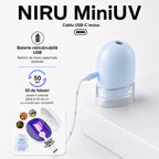 Sterilizator UV portabil pentru periuța de dinți NIRU MiniUV, baterie 500 mAh reîncărcabilă USB-C, până la 50 de utilizări, culoarea albastru