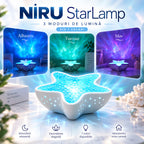 Lampă NIRU StarLamp cu 3 moduri de lumină din 7 culori: albastru, turcoaz și mov