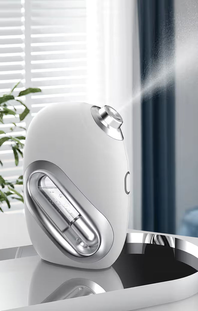 Pulverizator facial pentru serum NIRU NanoMist - spray facial portabil cu acumulator
