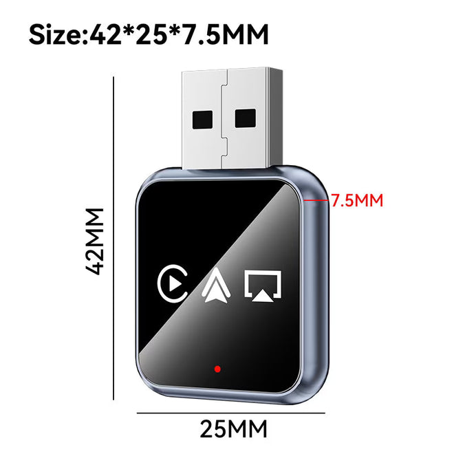 Adaptor Auto Wireless 4-in-1 Niru AirDrive Pro model AB, imagine de galerie cu adaptorul wireless auto Niru si detalii de produs
