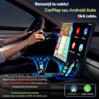 Adaptor Auto Wireless 4-in-1 Niru AirDrive Pro model AB, imagine de galerie cu detaliu produs pentru Apple CarPlay si Android Auto