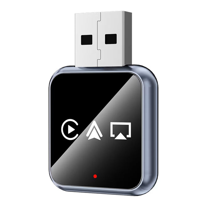 Adaptor Auto Wireless 4-in-1 Niru AirDrive Pro model AB, imagine de galerie cu adaptor auto wireless in prezentare comerciala pe fundal curat