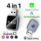 Adaptor Auto Wireless 4-in-1 Niru AirDrive Pro model AB, imagine de galerie cu detaliu produs pentru Apple CarPlay si Android Auto