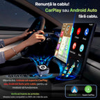 Adaptor Auto Wireless 4-in-1 Niru AirDrive Pro model BVS, imagine de galerie cu detaliu produs pentru Apple CarPlay si Android Auto