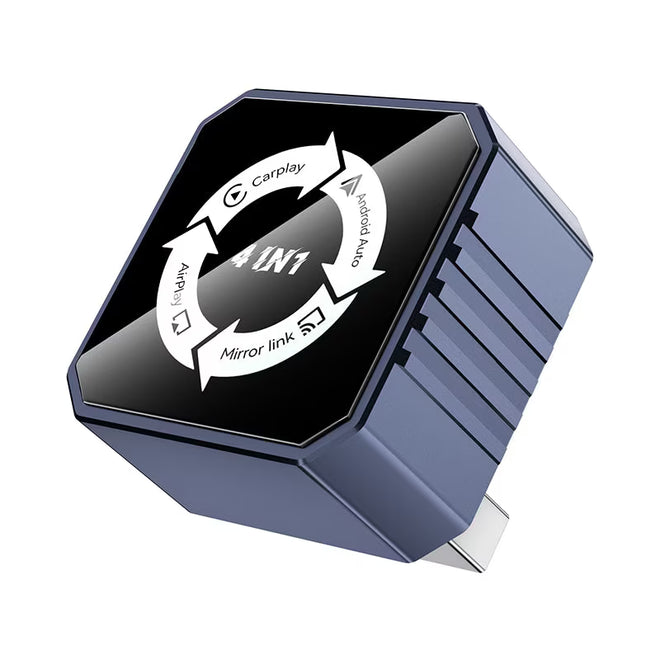 Adaptor Auto Wireless 4-in-1 Niru AirDrive Pro model BVS, imagine de galerie cu adaptorul prezentat pe fundal curat pentru listarea produsului