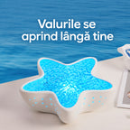 Lampă proiector NIRU StarLamp - valuri oceanice RGB LED, model stea de mare