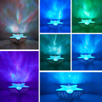 Lampă proiector NIRU StarLamp - valuri oceanice RGB LED, model stea de mare