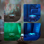 Lampă proiector NIRU StarLamp - valuri oceanice RGB LED, model stea de mare