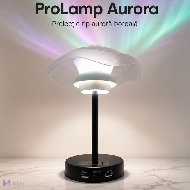 Lampă proiector NIRU ProLamp Aurora - proiectie auroră boreală multicolora