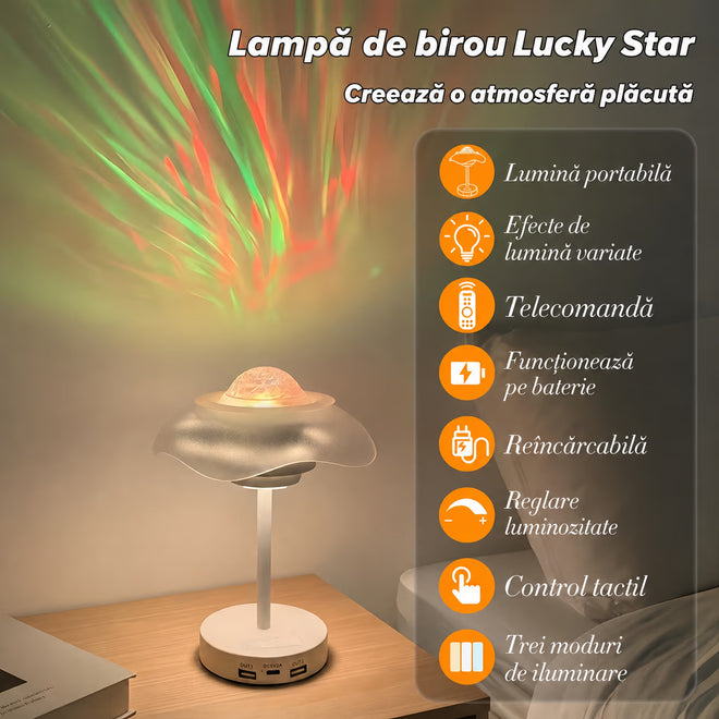 Lampă proiector NIRU ProLamp Aurora - proiectie auroră boreală multicolora
