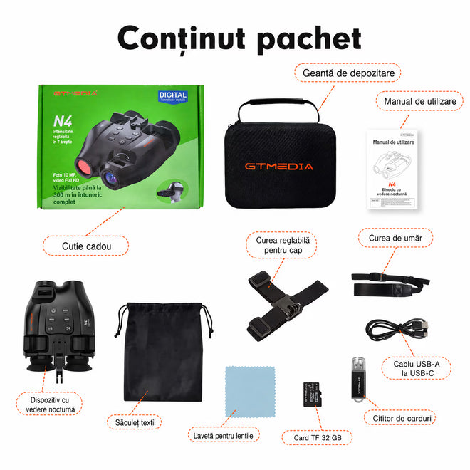 Binoclu NIRU GTMEDIA N4 digital cu vedere nocturnă