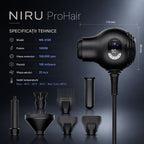 Uscător de păr ionic compact NIRU ProHair - 1600W