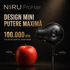 Uscător de păr ionic compact NIRU ProHair - 1600W