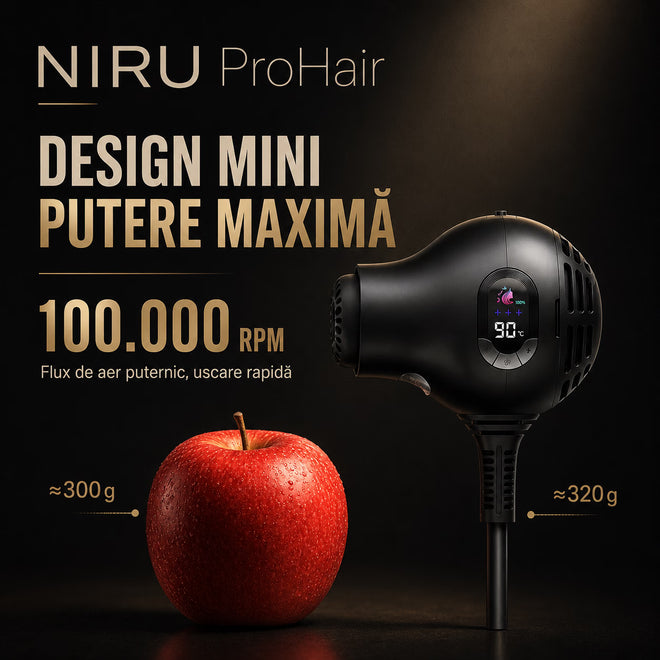 Uscător de păr ionic compact NIRU ProHair - 1600W