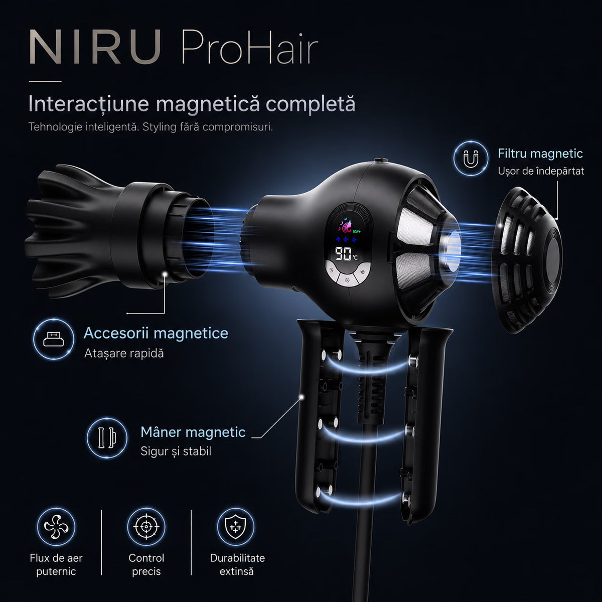 Uscător de păr ionic 1600 W – NIRU ProHair