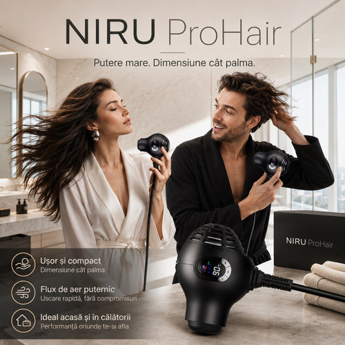 Uscător de păr ionic compact NIRU ProHair - 1600W