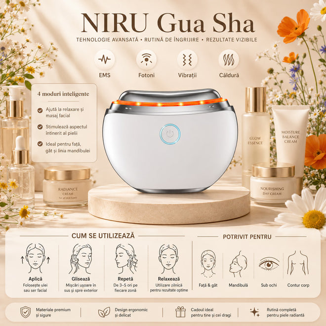 Aparat masaj facial Gua Sha electric NIRU GoLift