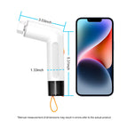 Infografic cu dimensiunile produsului: 5.31 inch înălțime și 3.03 inch lungime cap, evidențiind portabilitatea și designul mini al periei electrice.