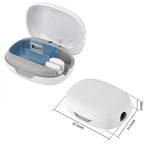Schema dimensiunilor sterilizatorului portabil NIRU MiniUV: lungime 67.5 mm, lățime 51.5 mm și grosime 28 mm.