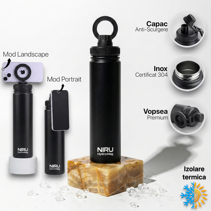 Sticla de apa portabila NIRU HydroMag 750ML