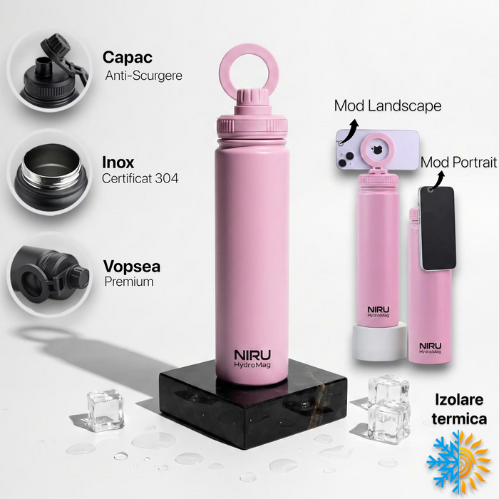 Sticla de apa portabila NIRU HydroMag 750ML